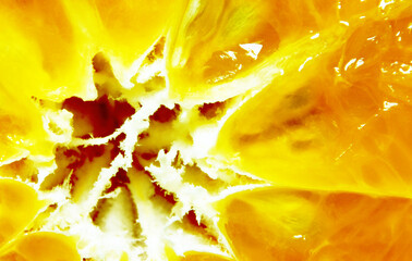 Fototapeta na wymiar Close-up of beautiful orange flesh.