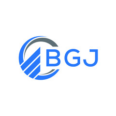 BGJ Flat accounting logo design on white  background. BGJ creative initials Growth graph letter logo concept. BGJ business finance logo design.
