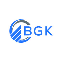BGK Flat accounting logo design on white  background. BGK creative initials Growth graph letter logo concept. BGK business finance logo design.
