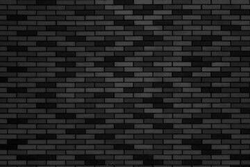 Black brick wall. Construction retro stylish background.