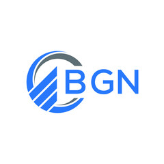 BGN Flat accounting logo design on white  background. BGN creative initials Growth graph letter logo concept. BGN business finance logo design.
