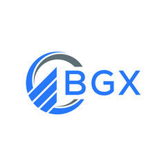 BGX Flat accounting logo design on white  background. BGX creative initials Growth graph letter logo concept. BGX business finance logo design.
