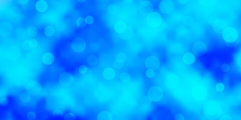 Light BLUE vector background with circles.