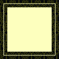 luxury frame gold and blackbackground vector for blank, price or social media, mock up or bithday, wedding party invitation