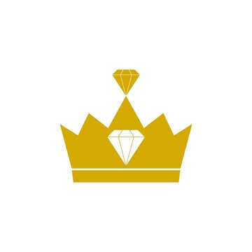 Crown logo king royal icon isolated on white background