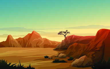 sunrise in the desert © Johnster Designs