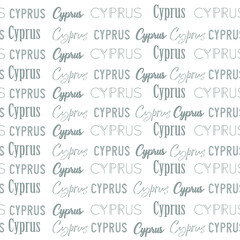 Cyprus text lettering pattern background