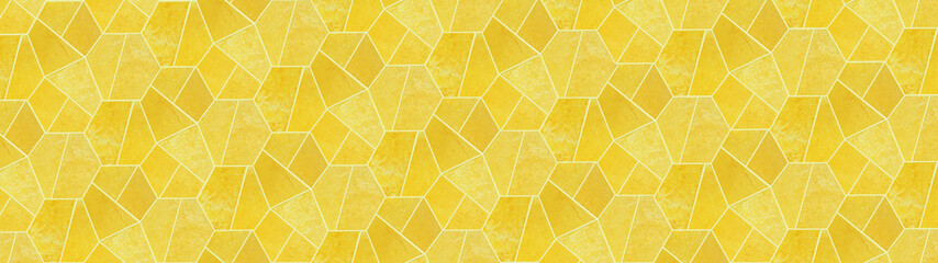 Abstract yellow geometric hexagonal hexagon mosaic cement stone concrete tiles, tile mirror wall...