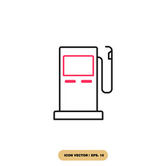 gas station icons  symbol vector elements for infographic web