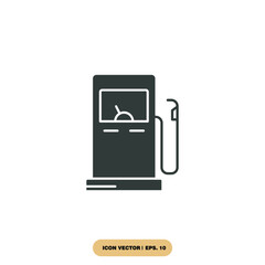 gas station icons  symbol vector elements for infographic web