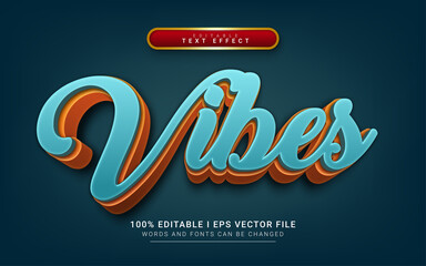 vibes 3d style text effect