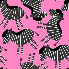 Animals seamless zebra pattern for kids and gifts and cards and linens and fabrics and wrapping paper