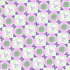 Vector damask seamless pattern background