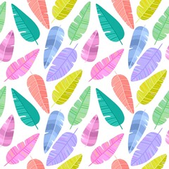 Summer seamless ethnic feather pattern for fabrics and packaging and gifts and linens and kids and wrapping paper