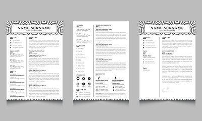 Minimalist Creative Resume and Cover Letter Layout, Professional Resume Template, Modern Resume Layout Kit