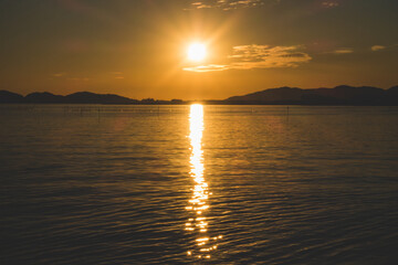 綺麗な夕日と夕焼け空