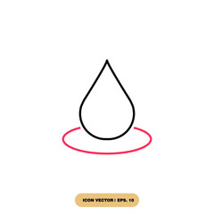 liquid drops icons  symbol vector elements for infographic web