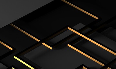 Luxury abstract background. Dark black gold. premium design  mock up