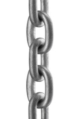 stretched chain on a white