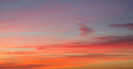 Fototapeta premium Schöner Himmel, Sonnenuntergang, Abendrot