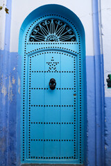 Door of a House in Chefchaouen, Morocco