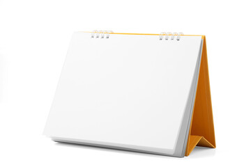 Blank desktop calendar isolated on white