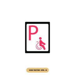 parking sign icons  symbol vector elements for infographic web