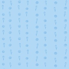 Abstract pastel blue background with flowers 