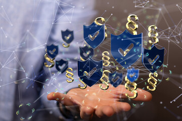 Symbol of Law and Justice - Paragraph / section sign - 3D Rendering