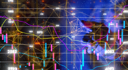 stock market graph business digital