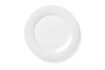 Empty plate isolated on white