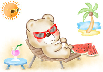 Summer season promotion event promotion festival event image for shopping, etc. Hand drawing banner