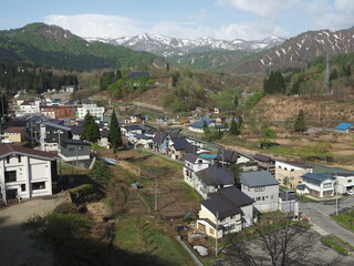 山形肘折温泉の春