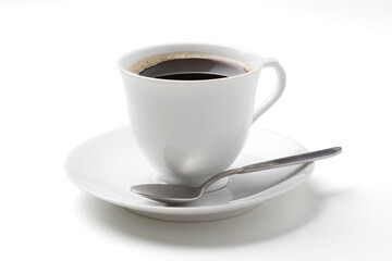 black coffee in the white coffee cup