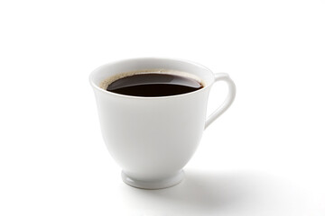 black coffee in the white coffee cup