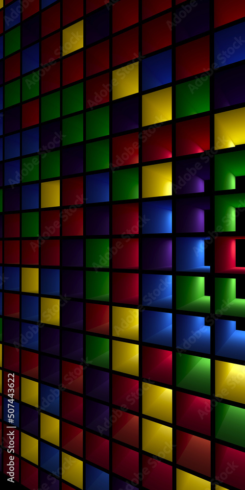 Aufkleber texture and background of multi-colored volumetric figures. design for smartphone.