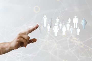 Global network. Blockchain. 3D illustration. Neural networks and artificial intelligence. Abstract