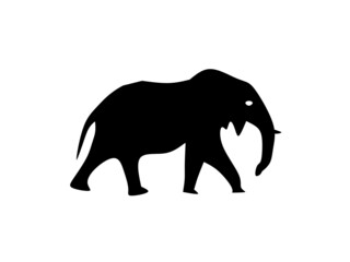 silhouette of elephant.elephant vector on white background