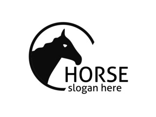 horse logo with simple design