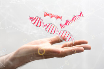 digital medical futuristic interface 3D rendering
