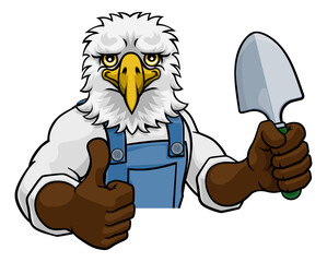 Eagle Gardener Gardening Animal Mascot