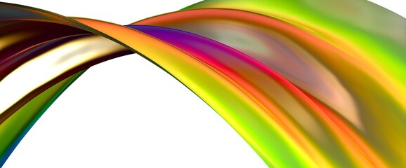 Fluid design twisted shapes holographic 3D abstract background iridescent wallpaper
