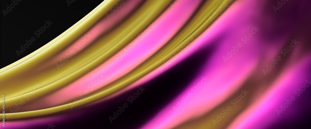 Poster abstract line fluid colors backgrounds. trendy vibrant fluid colors. 3d render