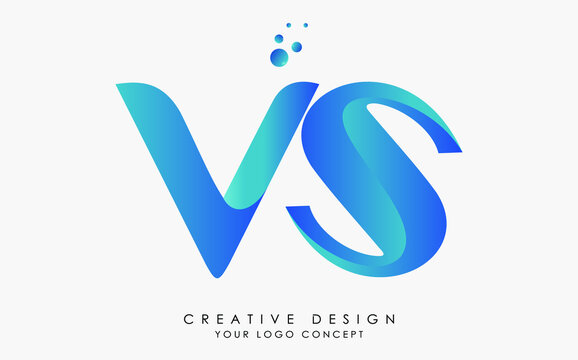 VS letter logo design template vector