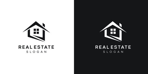 Abstract real estate logo design, home logo design, house, vector logo design