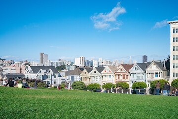 Alamo Square in San Francisco California during the day