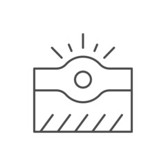 Skin inflammation line outline icon