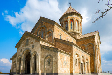 Fototapeta premium The Monastery of St. Nino at Bodbe next to Sighnaghi town in Kaheti region of Georgia..