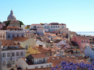 city old town of Lisbon in Portugal 
