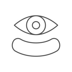 Under eye patch line icon